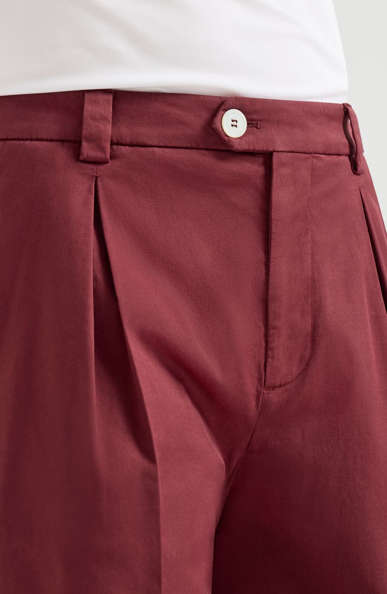 Brunello Cucinelli Trousers with tee holder, Alternate, color, Cherry