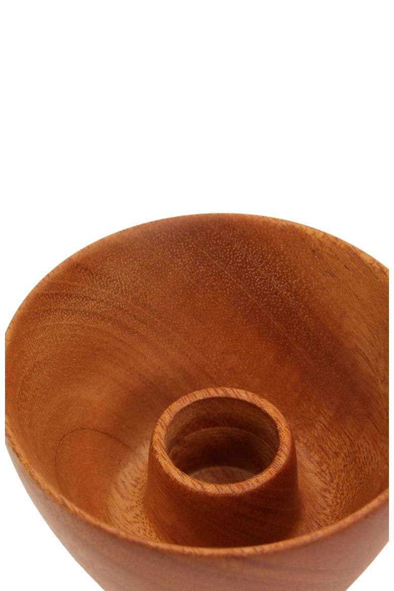 Mini Bowl Candleholder - Set of 2, Alternate, color, Mahogany