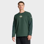 Nike Men's Nike Green Green Bay Packers Sideline Coach Therma-FIT Long Sleeve T-Shirt