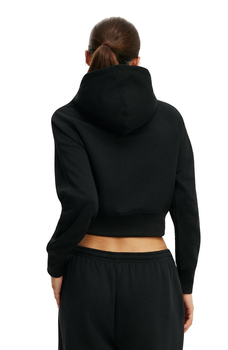 COTTON ON BODY Women's Active Raglan Zip Through Hoodie, Alternate, color, Black