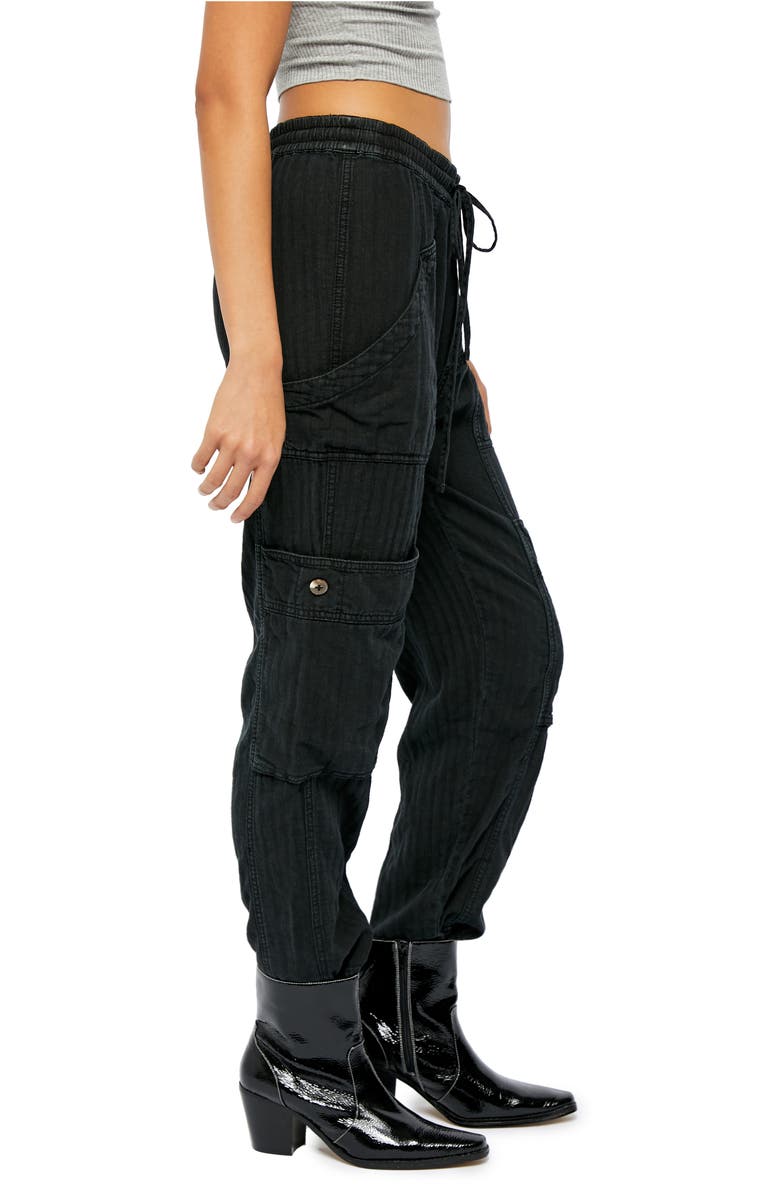 Free People Feelin' Good Linen Blend Utility Pants, Alternate, color,