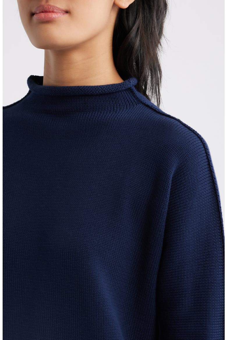 Monterey Funnel Neck Sweater, Alternate, color, NAVY