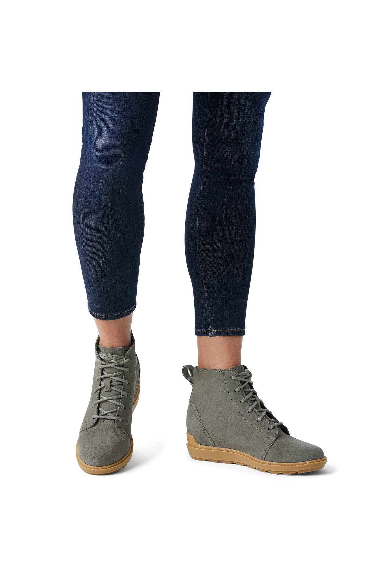 SOREL Evie II Waterproof Wedge Bootie, Alternate, color, Quarry/ Gum 17