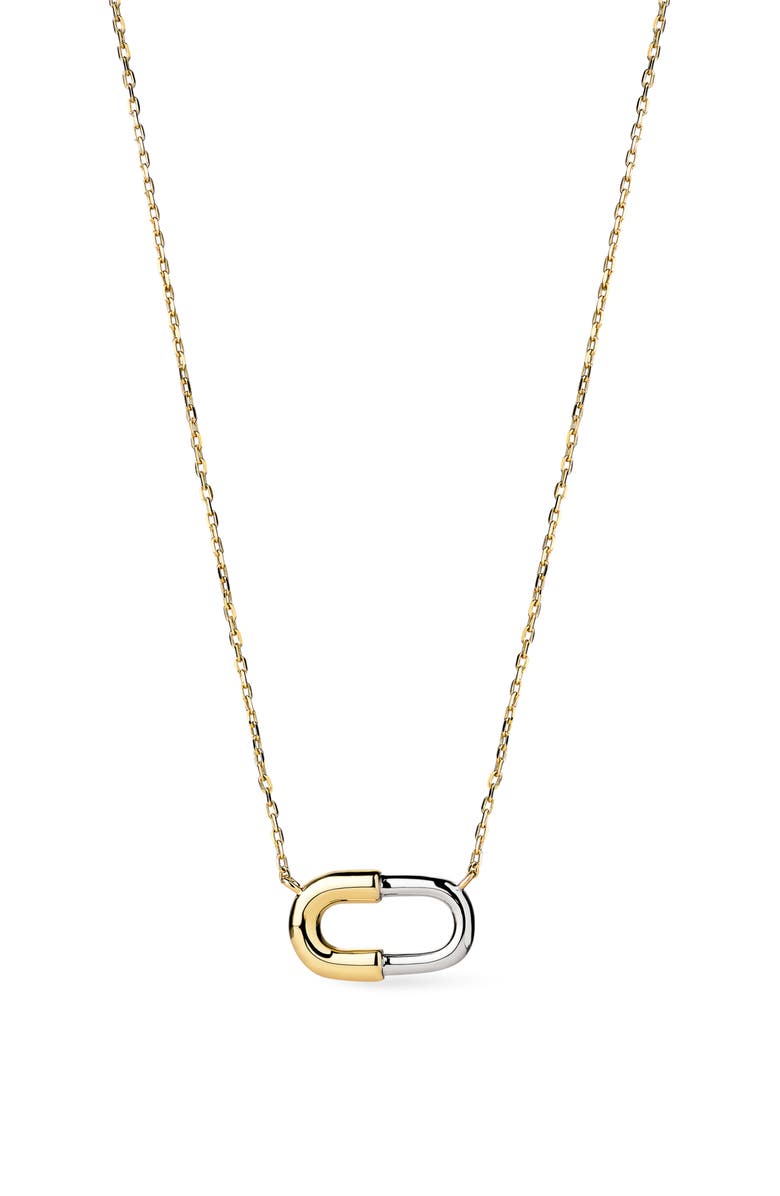 Ana Luisa Black Mini Pendant Necklace, Main, color, Gold / Silver