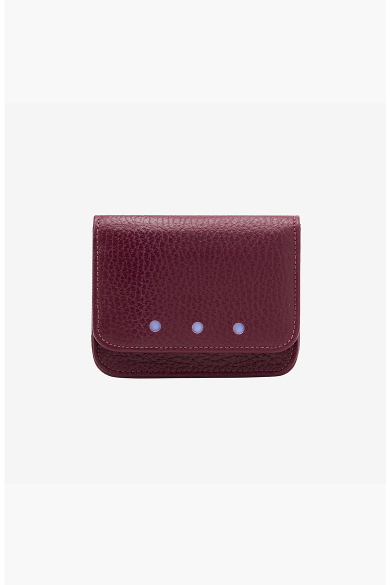 Ascot Flapover Card Case, Main, color, Oxblood
