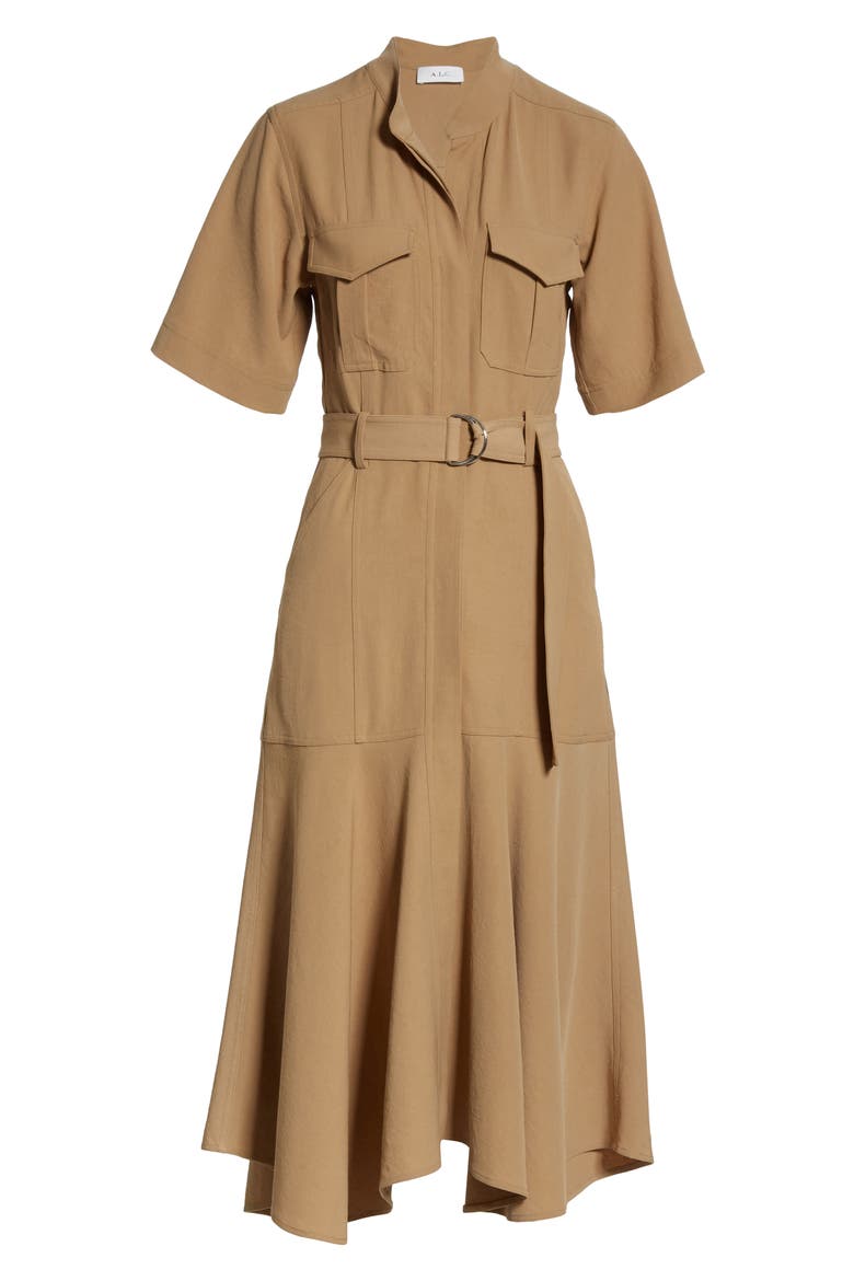 Emma Midi Shirtdress, Alternate, color, BEECH