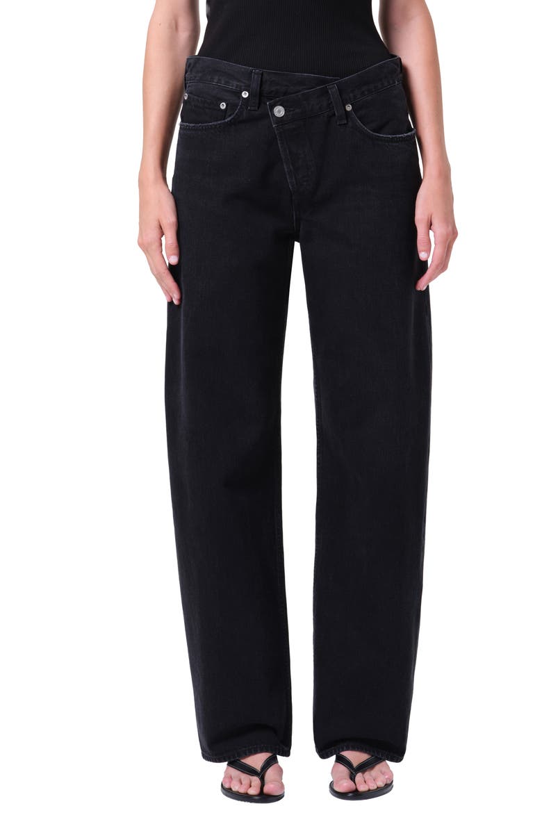 AGOLDE Arc Criss Cross Relaxed Jeans, Main, color, Phase Dark Black