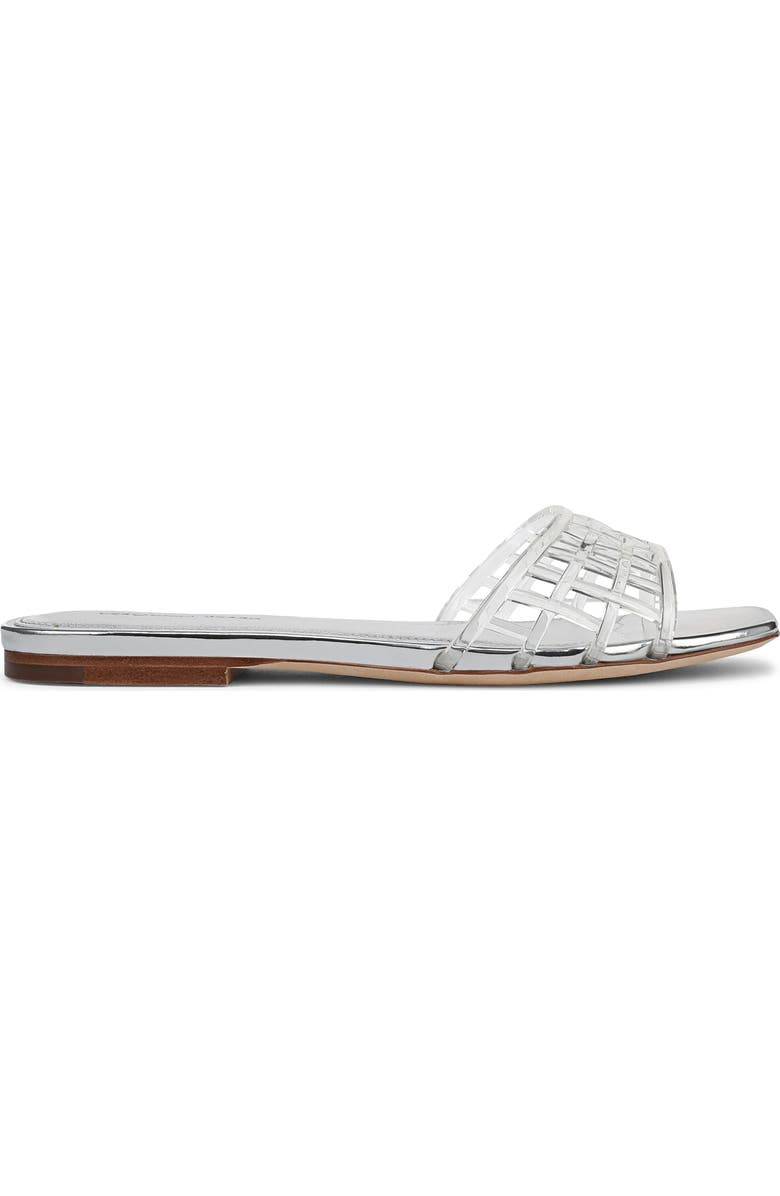 Veronica Beard Maris Jelly Slide Sandal, Alternate, color, Clear/ Silver