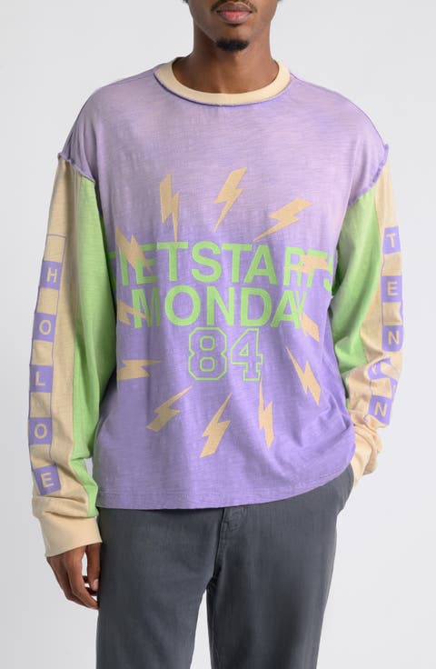 Bolt Panel Long Sleeve Graphic T-Shirt