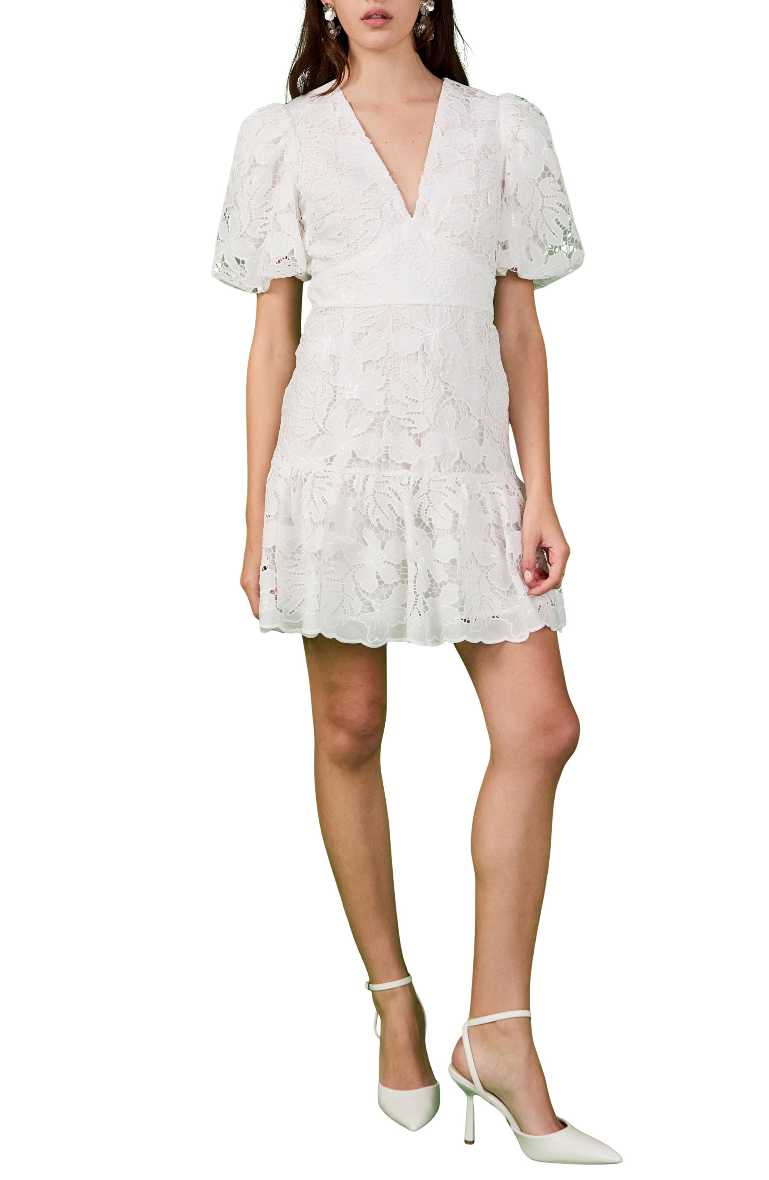 Sequin Lace Fit & Flare Minidress - image 3