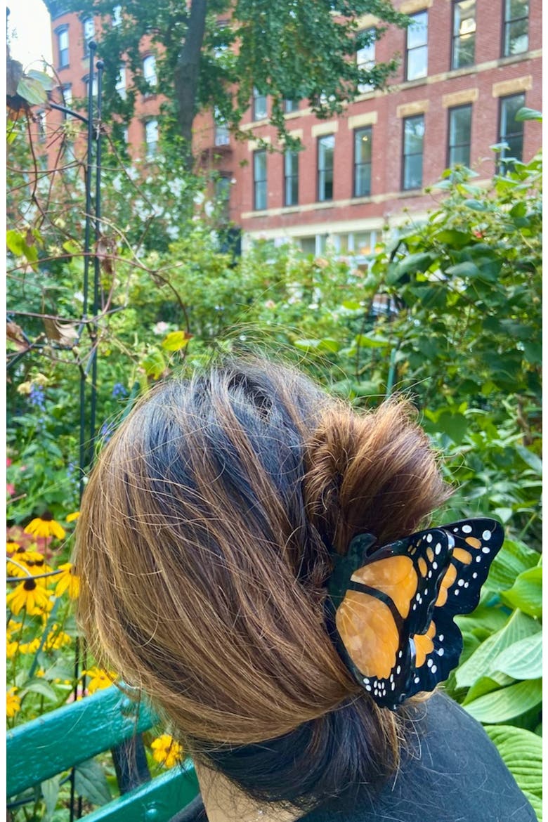 Monarch Hair Claw Clip, Alternate, color, ORANGE