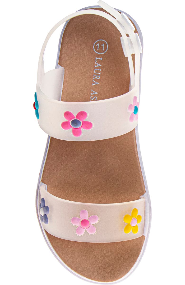 JOSMO Kids' Flower Sandal, Alternate, color, White