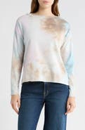 GO COUTURE Tie Dye Boat Neck Sweater