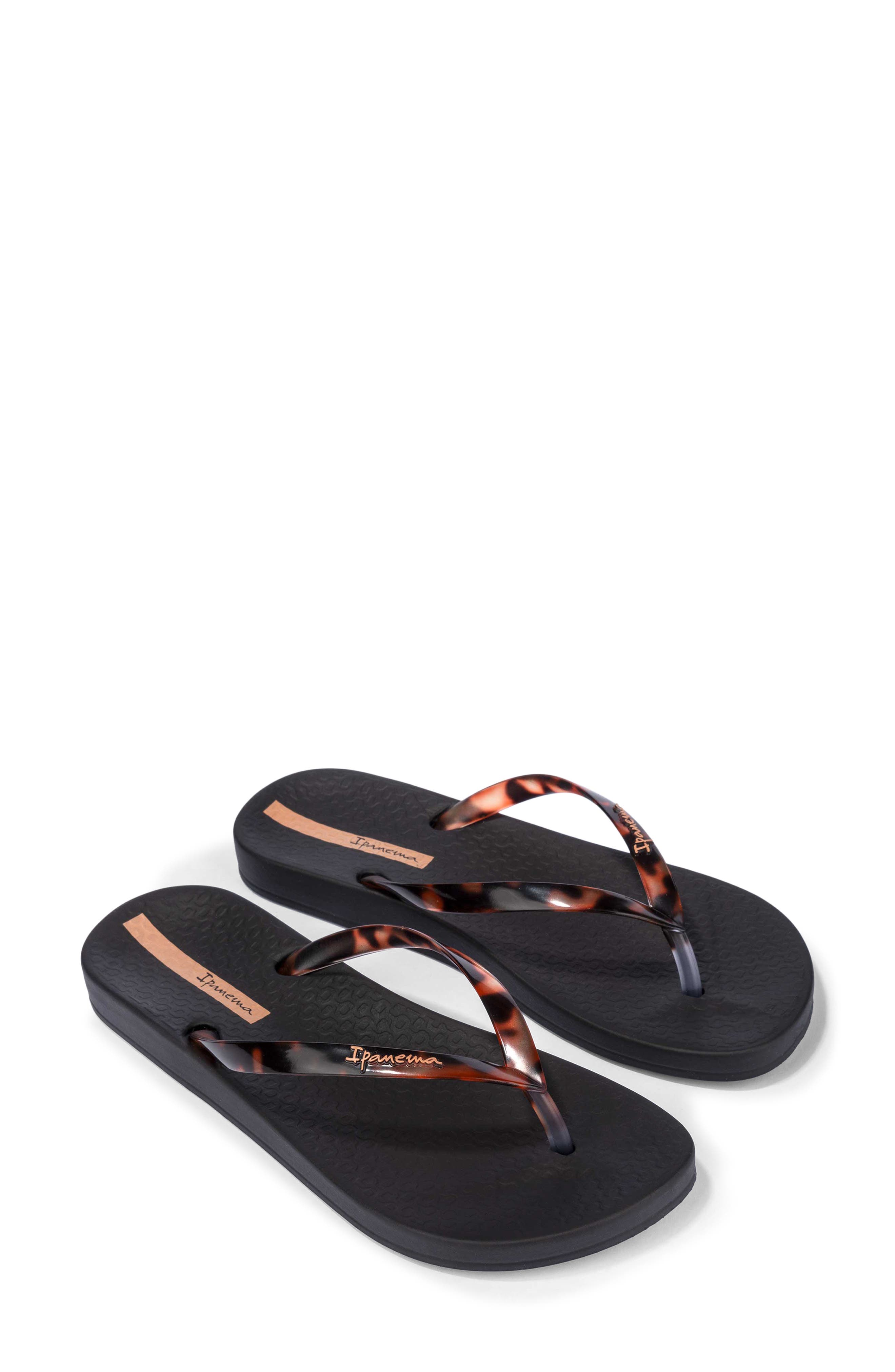 Ipanema Ana Connect II Flip Flop, Main, color, Black/Clear