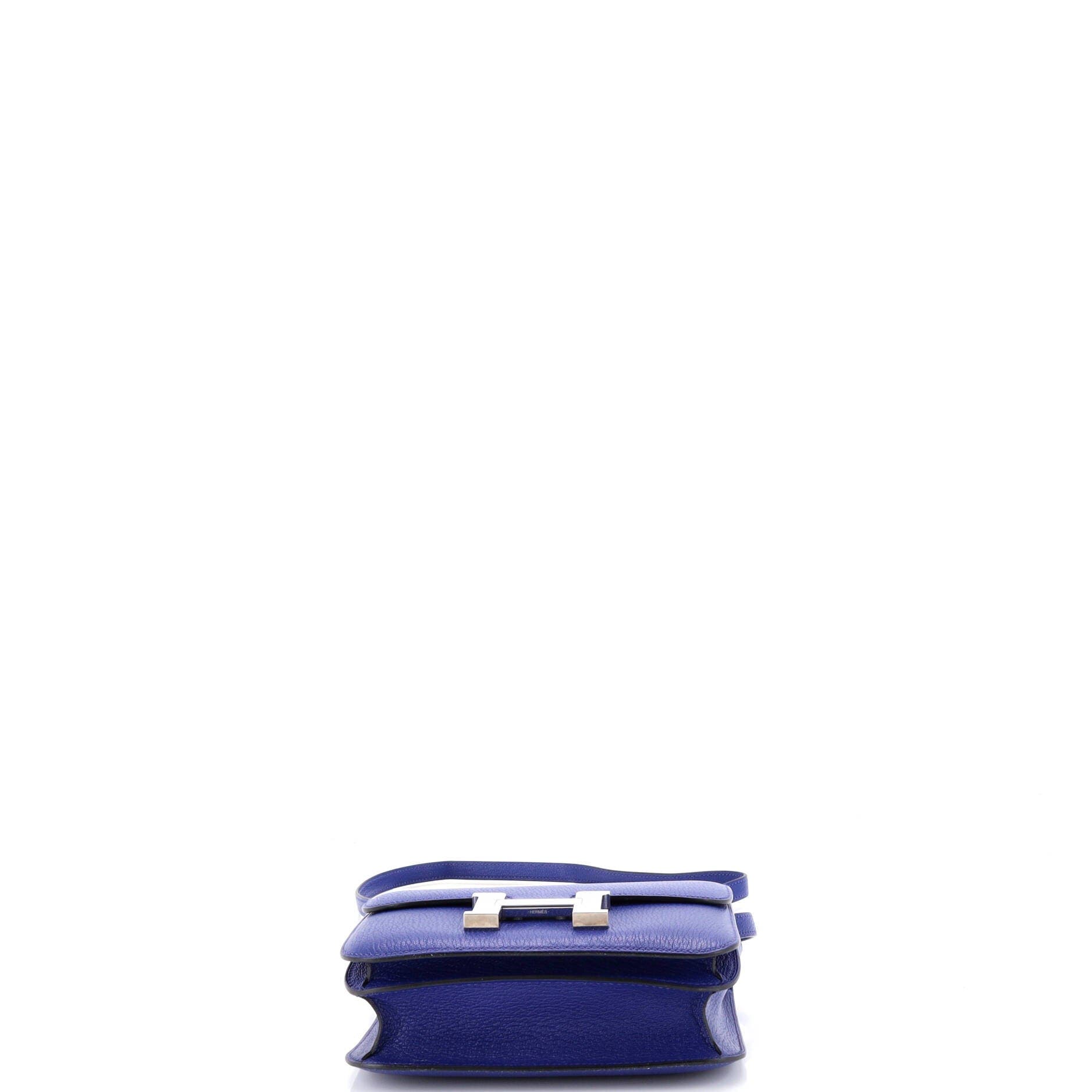 Pre-Owned Hermes Constance Bag Chevre Mysore 18, Alternate, color, Bleu Electrique