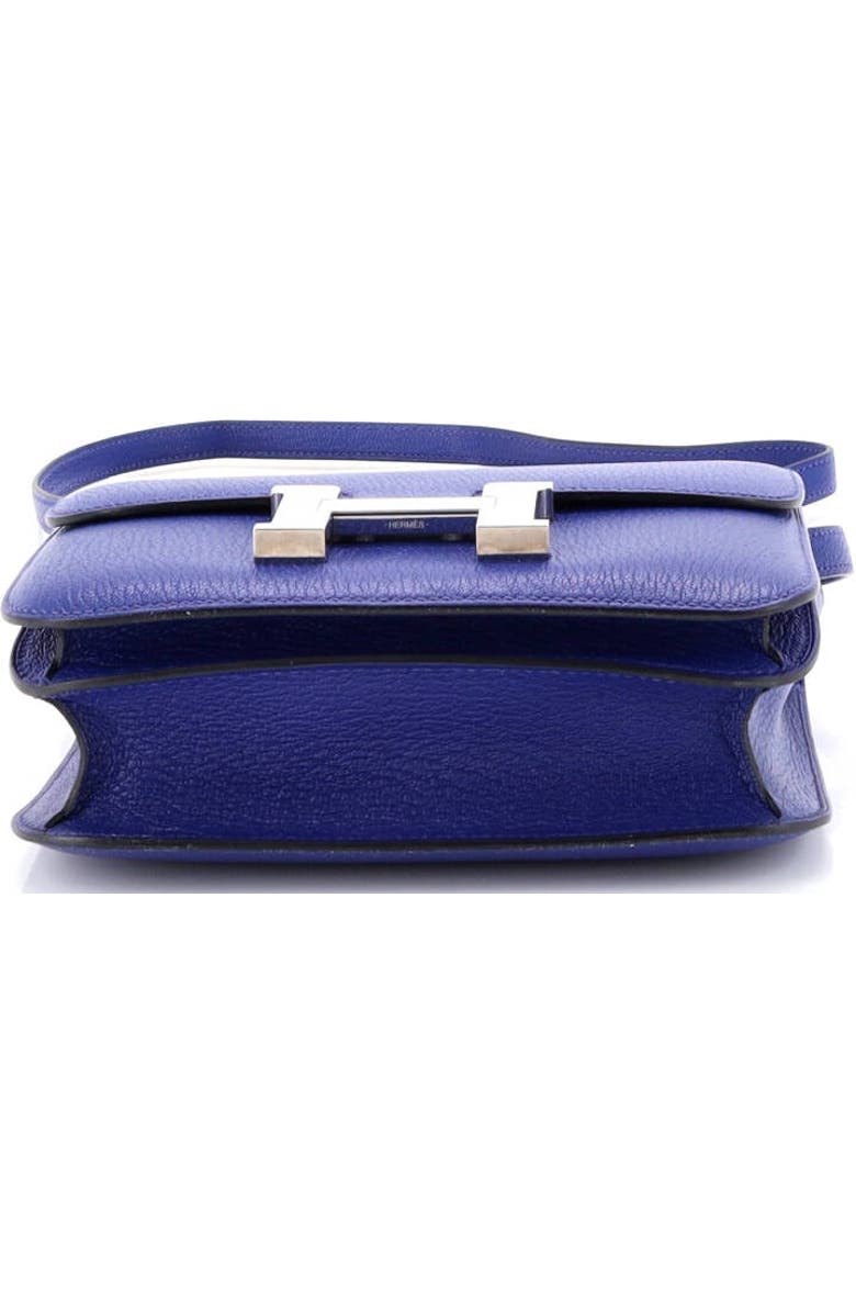 Pre-Owned Hermes Constance Bag Chevre Mysore 18, Alternate, color, Bleu Electrique