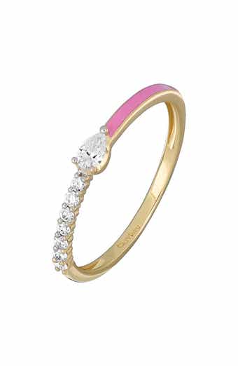Diamond & Pink Enamel Ring - 0.25ct. (Nordstrom Exclusive)