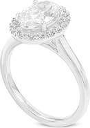 LuvMyJewelry Idalia 14K Gold Oval Lab Grown Diamond Halo Engagement Ring - 1.9 Ct