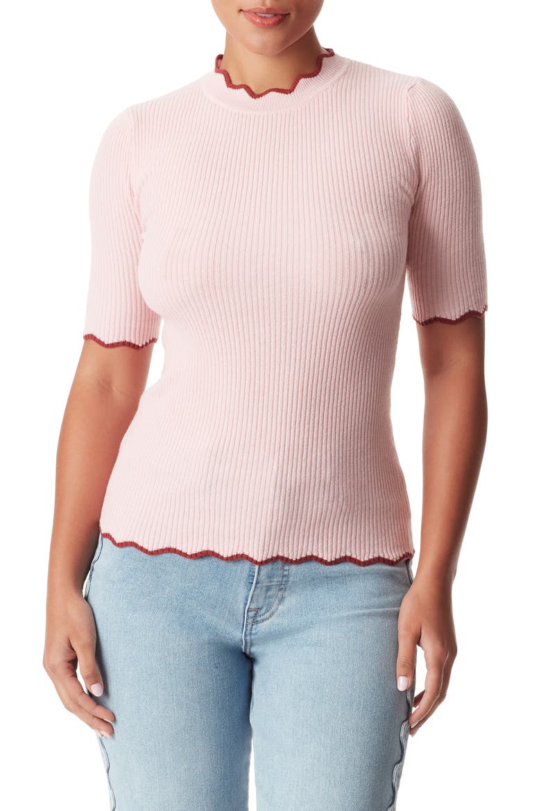 Leslie Scallop Rib Top, Main, color, FIRST BLUSH