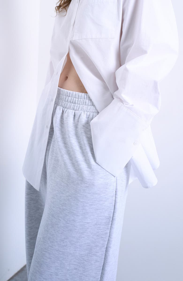 Topshop Straight Leg Sweatpants, Alternate, color, Light Grey