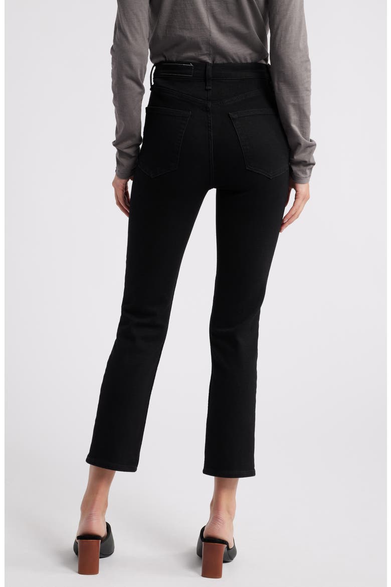 Flexi Wren High Waist Ankle Slim Jeans, Alternate, color, BLACK
