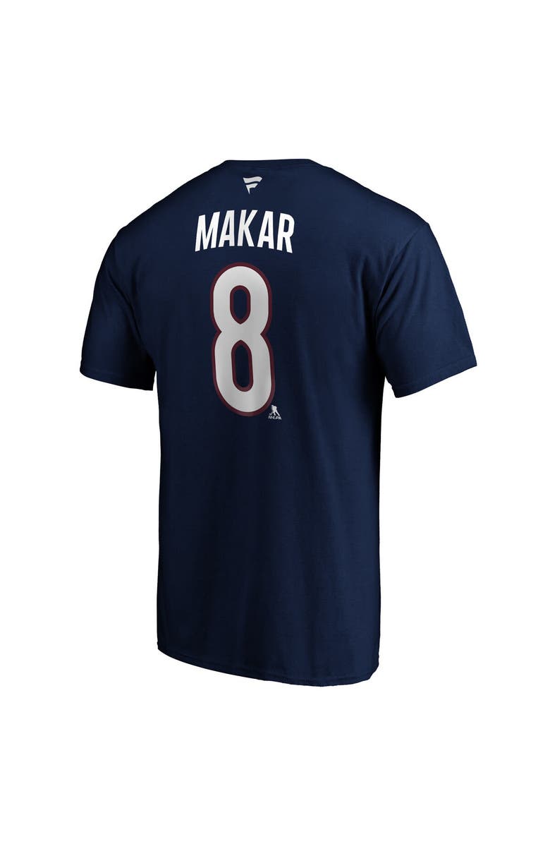 FANATICS Men's Fanatics Branded Cale Makar Navy Colorado Avalanche Authentic Stack Name & Number Team T-Shirt, Alternate, color, Navy