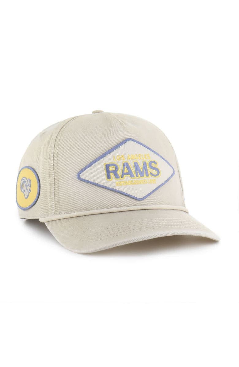 '47 Men's '47 Khaki Los Angeles Rams Cairn Hitch Adjustable Hat, Main, color, 