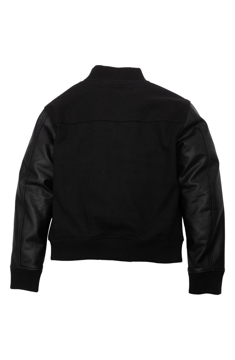 XRAY Kids' Varsity Bomber Jacket, Alternate, color, Black/ Black