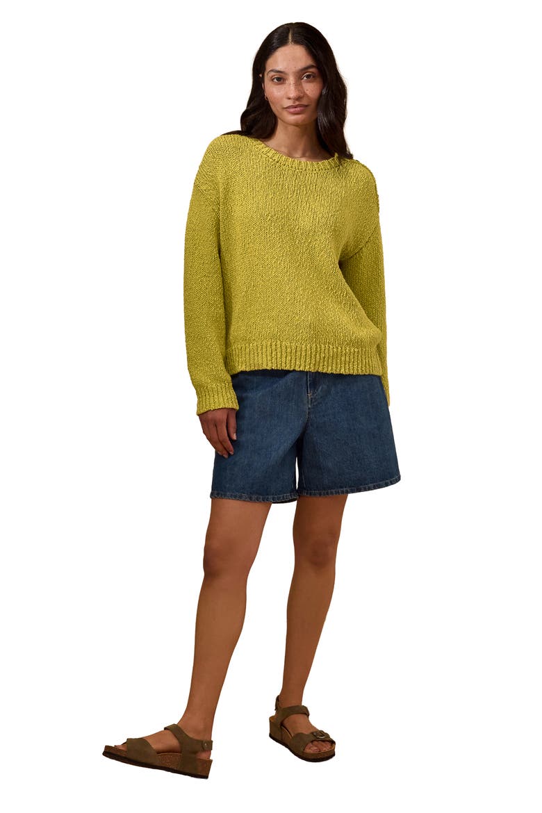 Slub Knit Button Detail Sweater, Alternate, color, Ochre