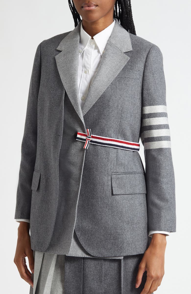 Thom Browne 4-Bar 2-in-1 Wool & Cashmere Sport Coat, Alternate, color, Medium Grey