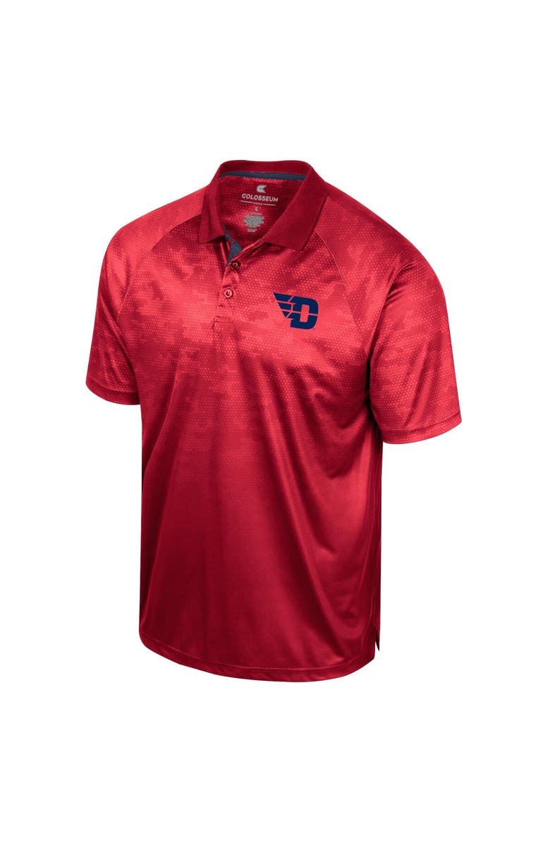 COLOSSEUM Men's Colosseum Red Dayton Flyers Honeycomb Raglan Polo, Alternate, color, Red