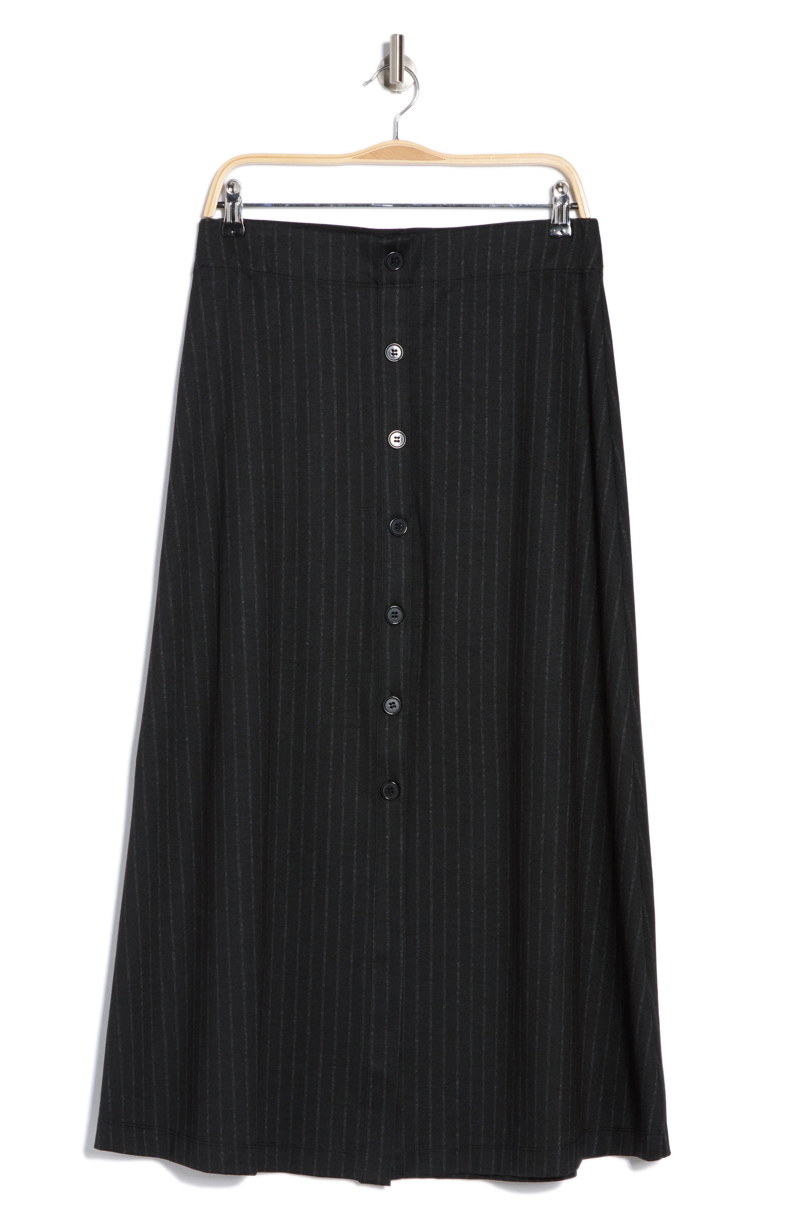 MAX STUDIO Pinstripe Button-Up Midi Skirt (Women) | Nordstromrack