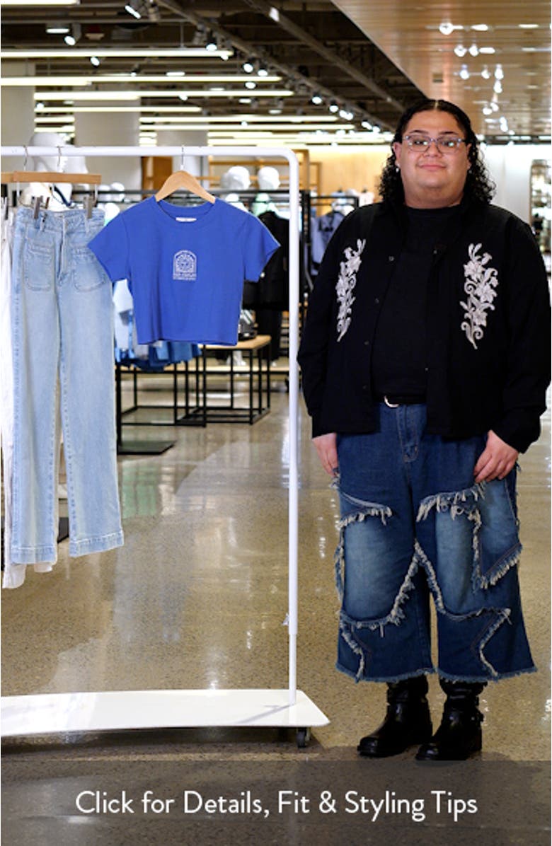 San Carlos Crop Cotton Jersey Graphic T-Shirt, sales video thumbnail