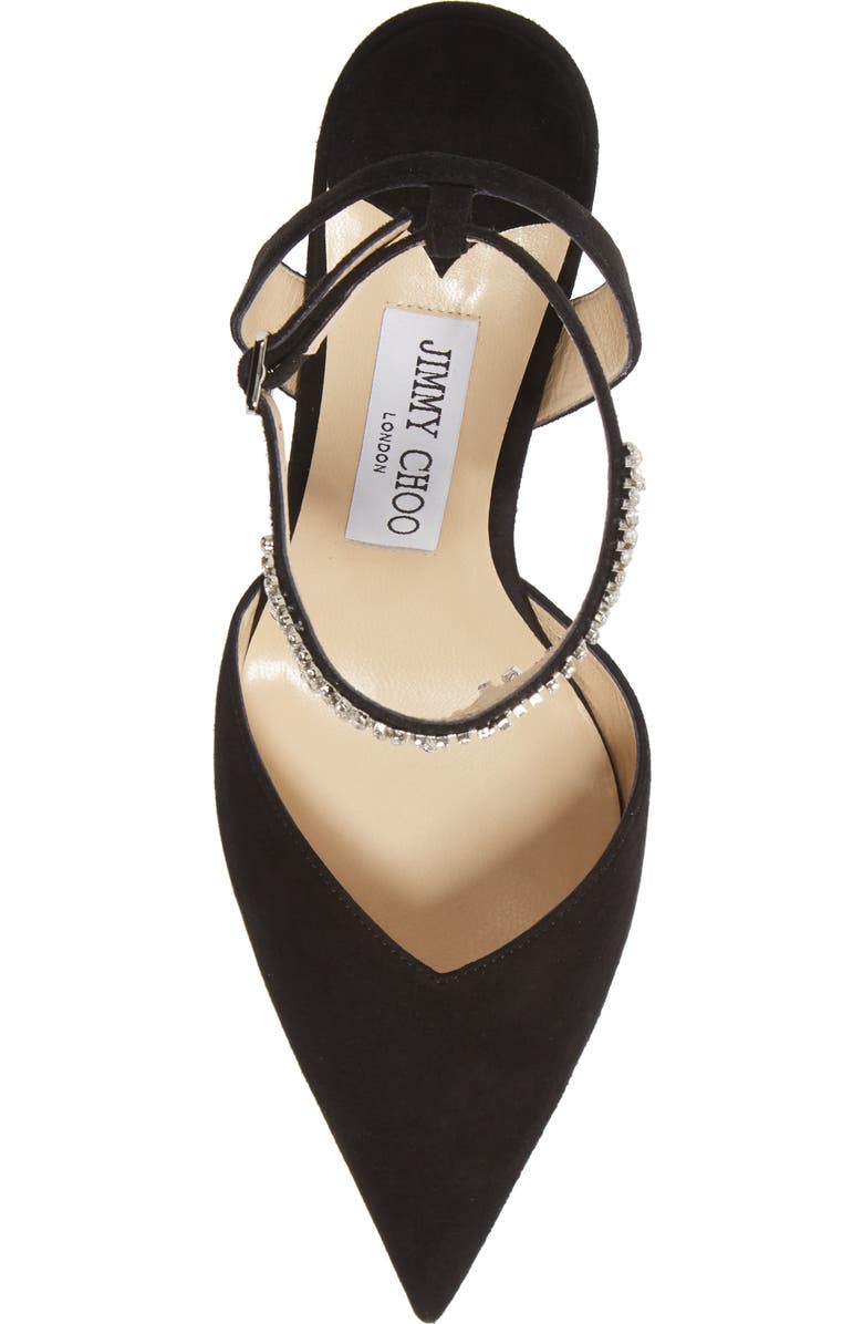 Jimmy Choo Birtie Crystal Chain Pointed Toe Pump, Alternate, color,