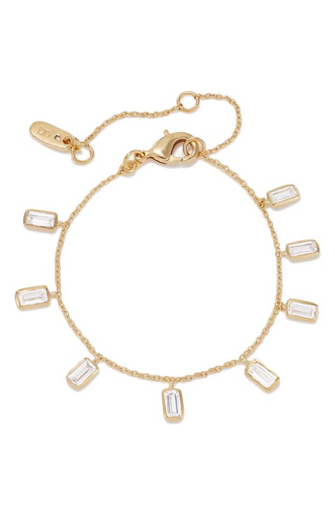 Gia White Topaz Charm Bracelet