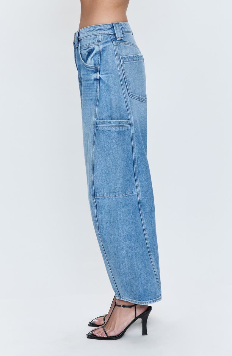 Pistola Gio High Waist Crop Barrel Leg Cargo Jeans, Alternate, color,