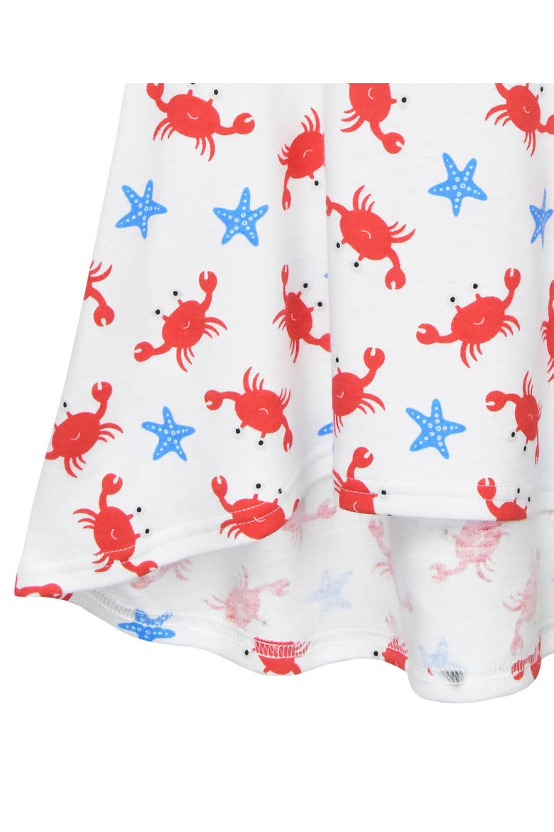 Sleeveless Hi Lo Nightgown, Alternate, color, Crab & Starfish