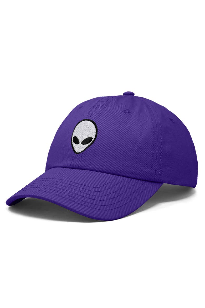Alien Embroidered Classic Dad Cap, Alternate, color, Purple