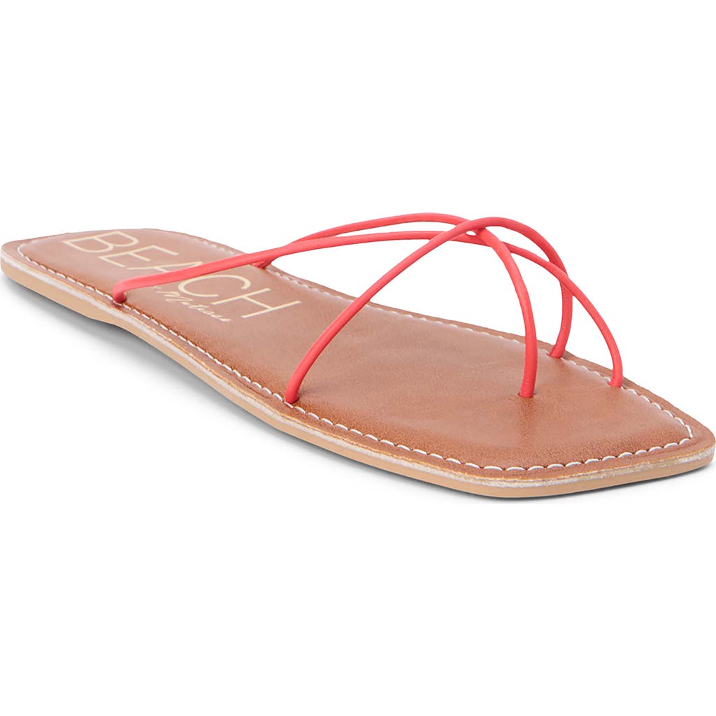 Beach By Matisse Coastline Slide Sandal In Cherry Red