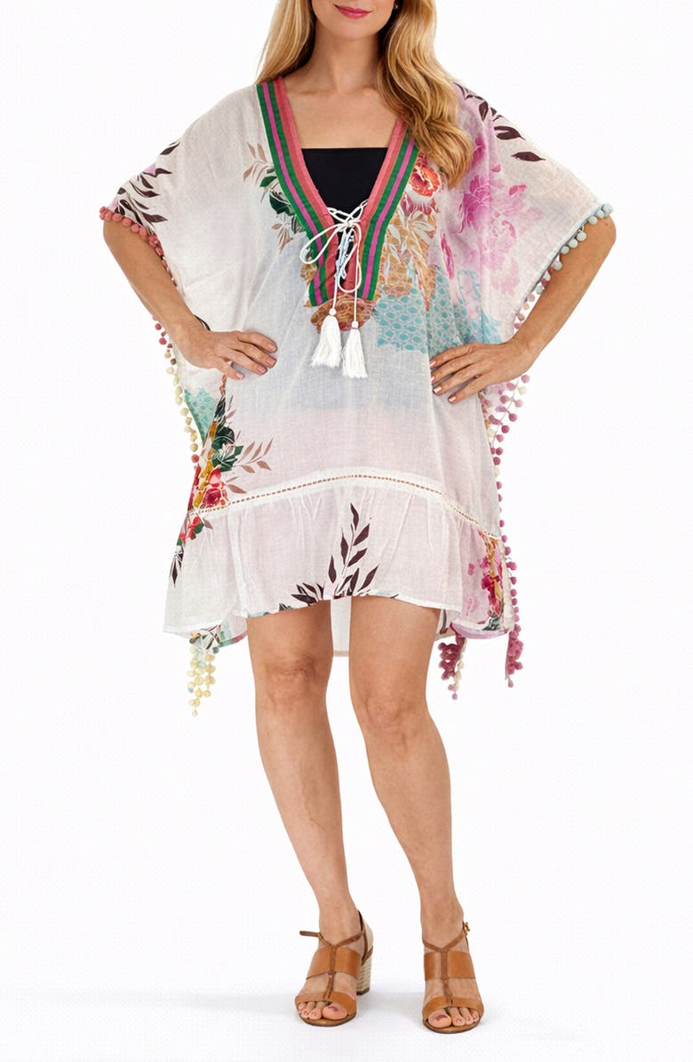 RANEES <p>Floral Cover-Up </p>, Main, color, Aqua