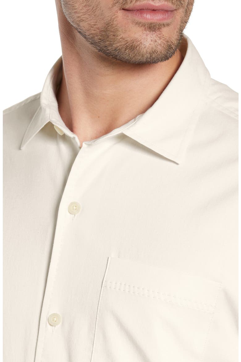 Catalina Stretch Silk Blend Camp Shirt, Alternate, color, WHITE