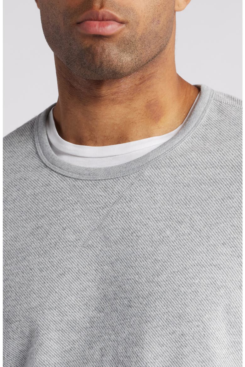 Brushed Twill Crewneck Sweatshirt, Alternate, color, GREY