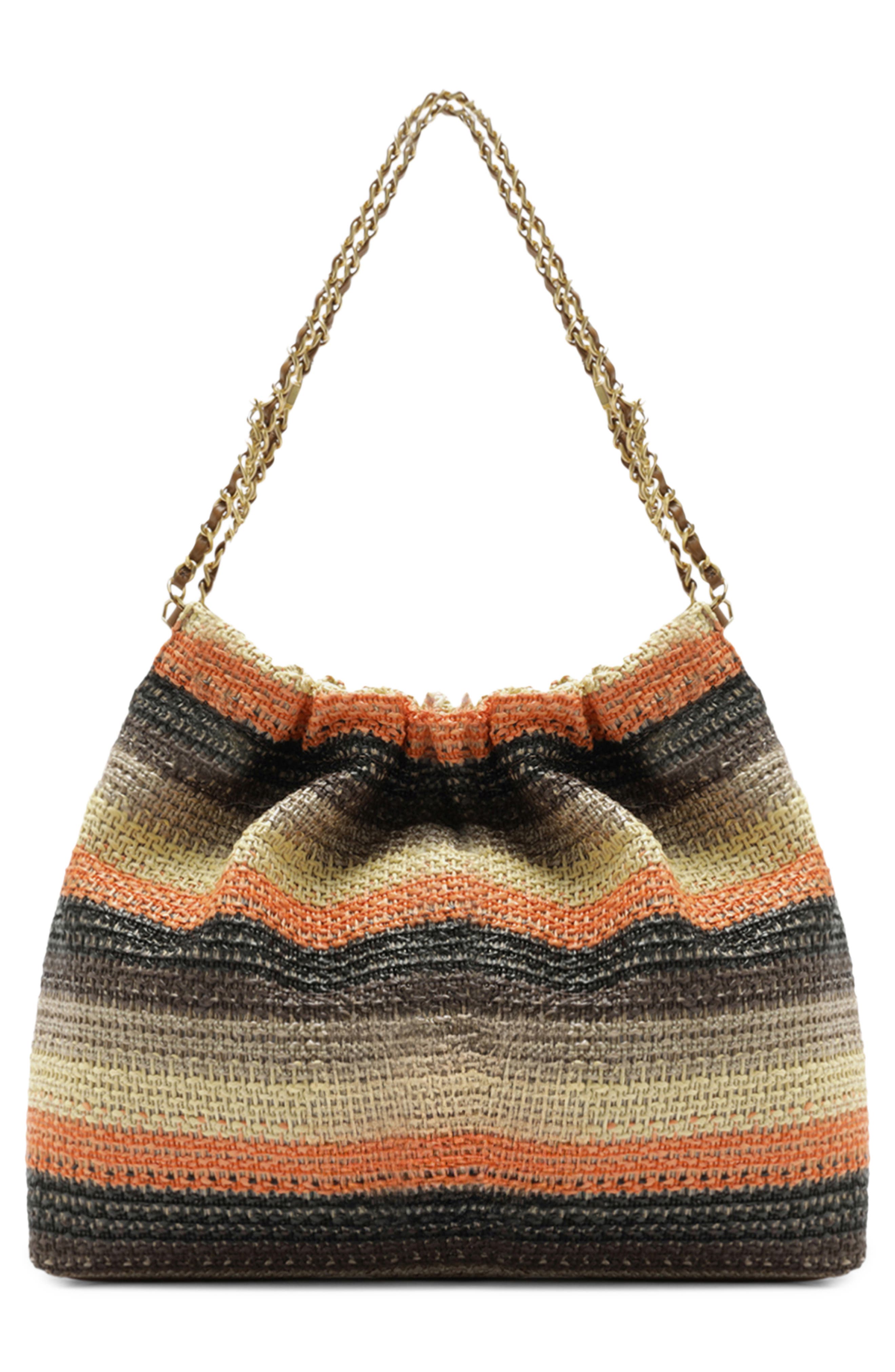 Arezzo Large Jackie Hobo Bag, Alternate, color, Multinatural/ Sol Natural