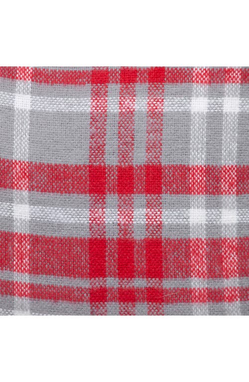 Parkland Collection Red Plaid Throw Pillow In Red