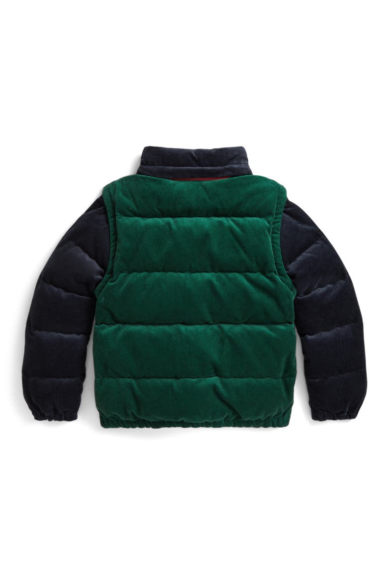 Kids' Convertible Corduroy Down & Feather Fill Jacket, Alternate, color, MULTI