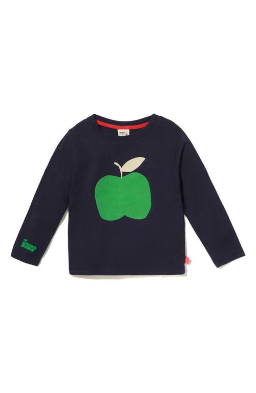 Mon Coeur Kids' Cotton T-Shirt in Navy/Print 