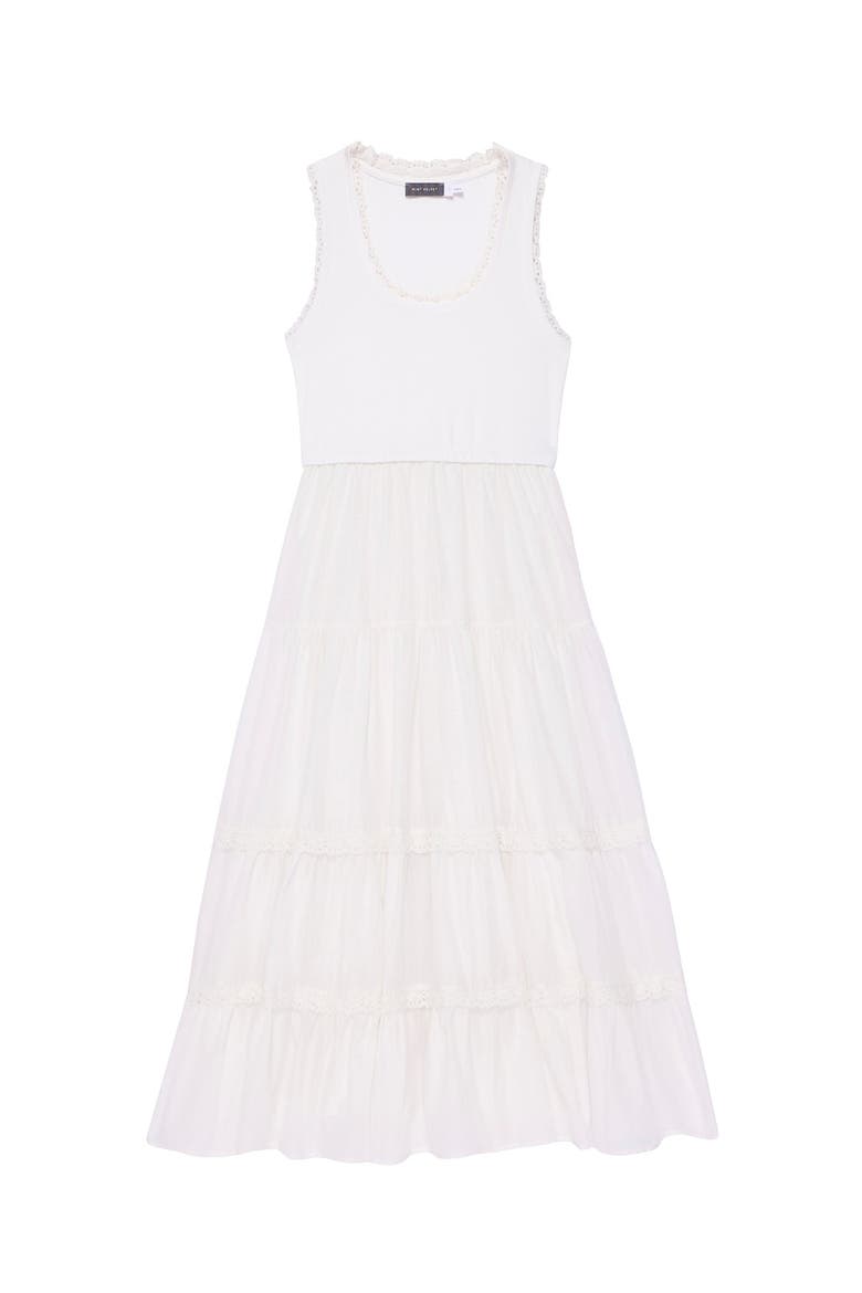 white crochet trim dress 'Carmela' Crochet Trim Maxi Dress