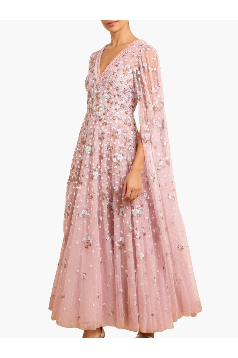 Dahlia Ditsy Ankle Gown, Main, color, Misty Lilac/Multi