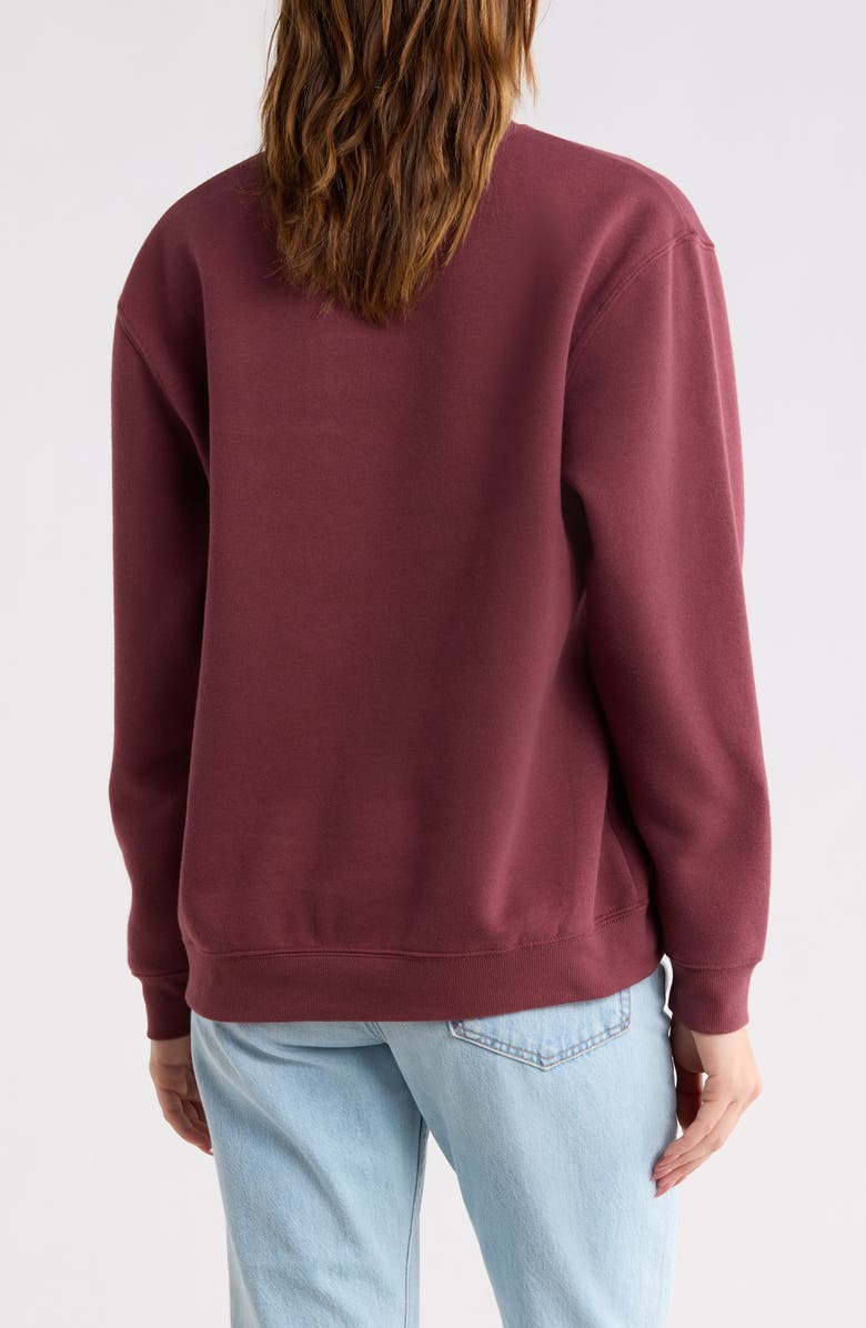 Vinyl Icons Redwood Fleece Sweatshirt, Alternate, color, Maroon