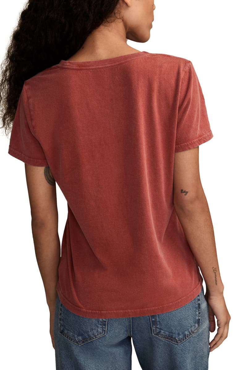 Lucky Brand Coca-Cola<sup>®</sup> Christmas Bottle Cotton Graphic T-Shirt, Alternate, color, Red Ochre